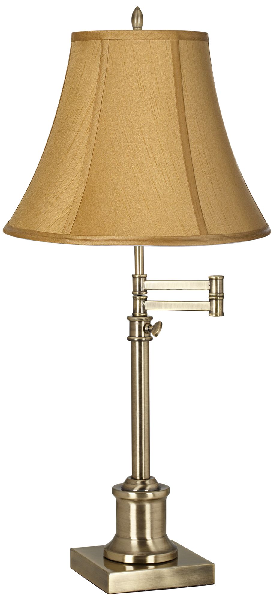 Image 2 Regency Hill Westbury Coppery Gold Shade Brass Swing Arm Lamp