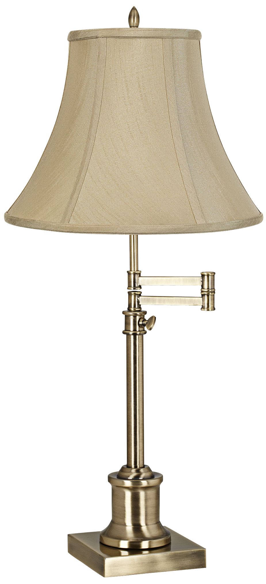 Image 2 Regency Hill Westbury Imperial Taupe and Antique Brass Swing Arm Desk Lamp