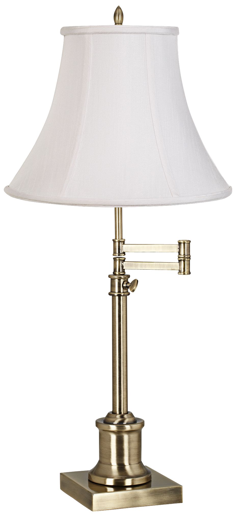 Image 2 Regency Hill Westbury White Bell Brass Swing Arm Desk Lamp