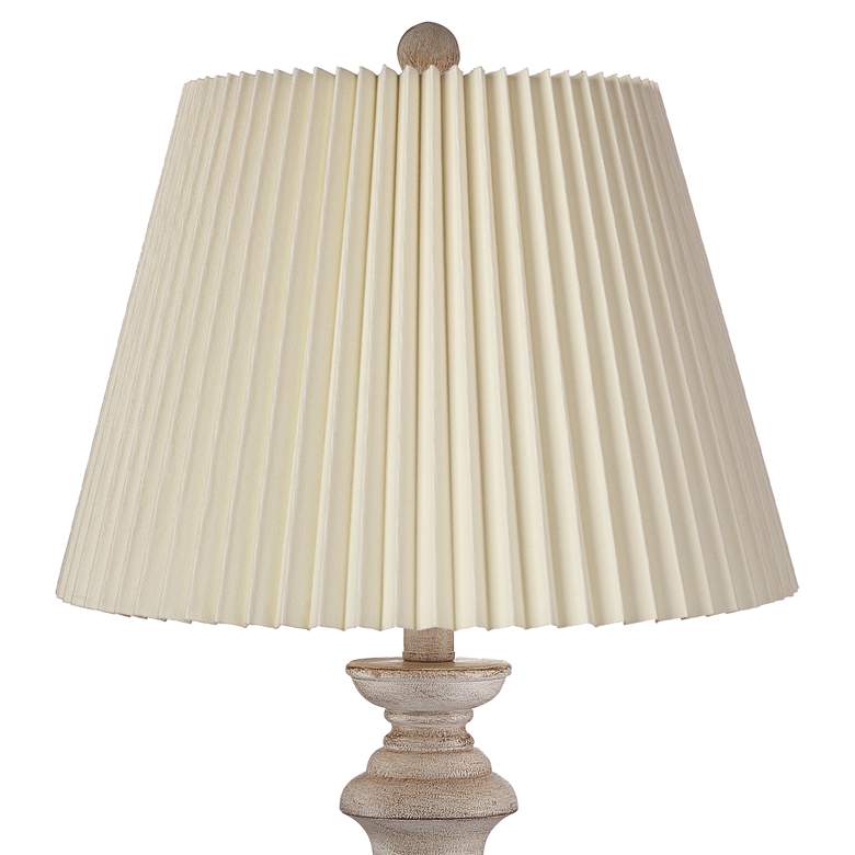 Image 2 Regency Hill White-Washed Faux Wood Table Lamps Set of 2 more views