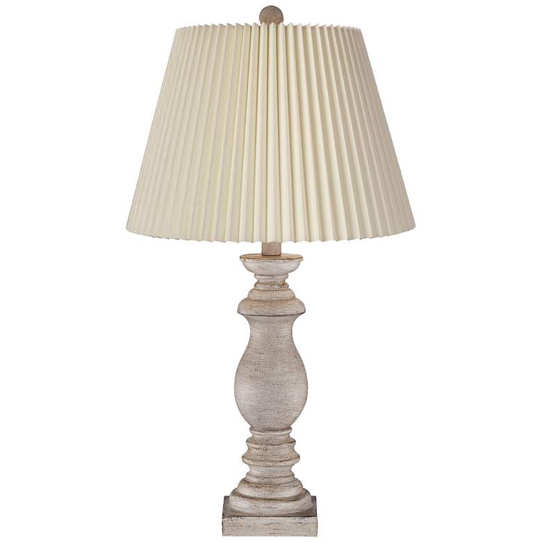 Image 6 Regency Hill White-Washed Faux Wood Table Lamps Set of 2 more views