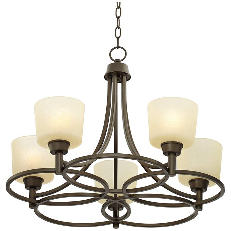 Image 4 Regency Hill Whitfield 23" Wide Oil-Rubbed Bronze 5-Light Chandelier more views