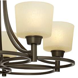 Image5 of Regency Hill Whitfield 23" Wide Oil-Rubbed Bronze 5-Light Chandelier more views