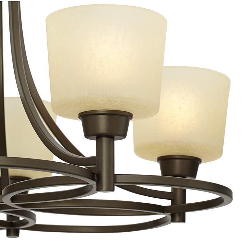 Image 5 Regency Hill Whitfield 23 inch Wide Oil-Rubbed Bronze 5-Light Chandelier more views