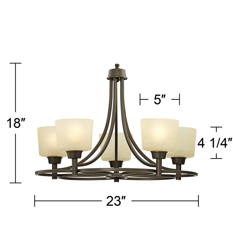 Image 6 Regency Hill Whitfield 23" Wide Oil-Rubbed Bronze 5-Light Chandelier more views