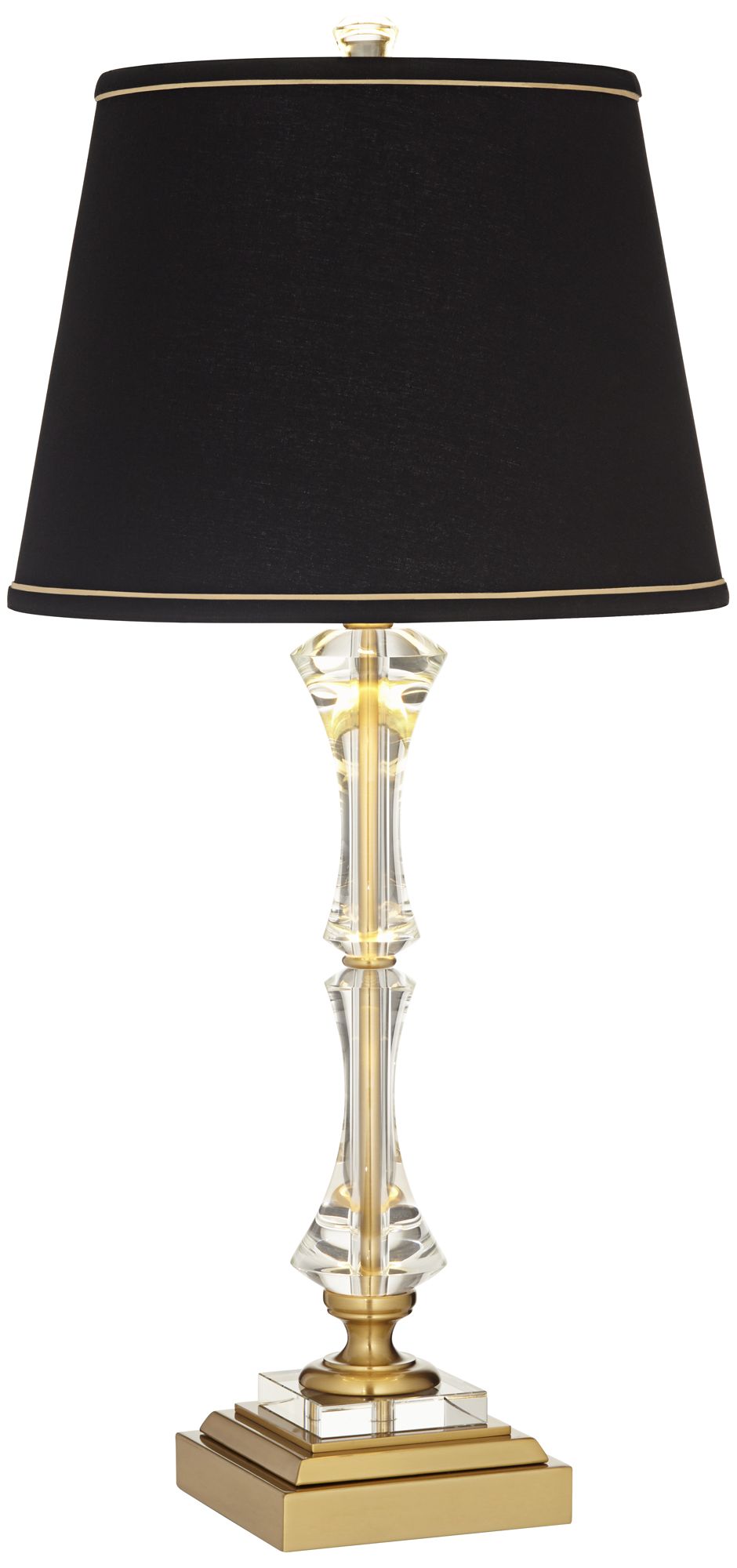 Image 2 Regency Hill Windsor 32" Gold and Crystal Traditional USB Table Lamp