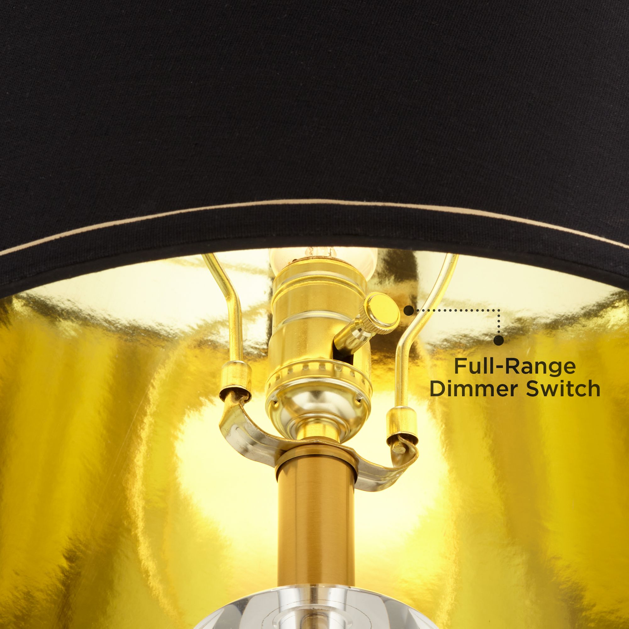 Image 6 Regency Hill Windsor 32" Gold and Crystal Traditional USB Table Lamp more views