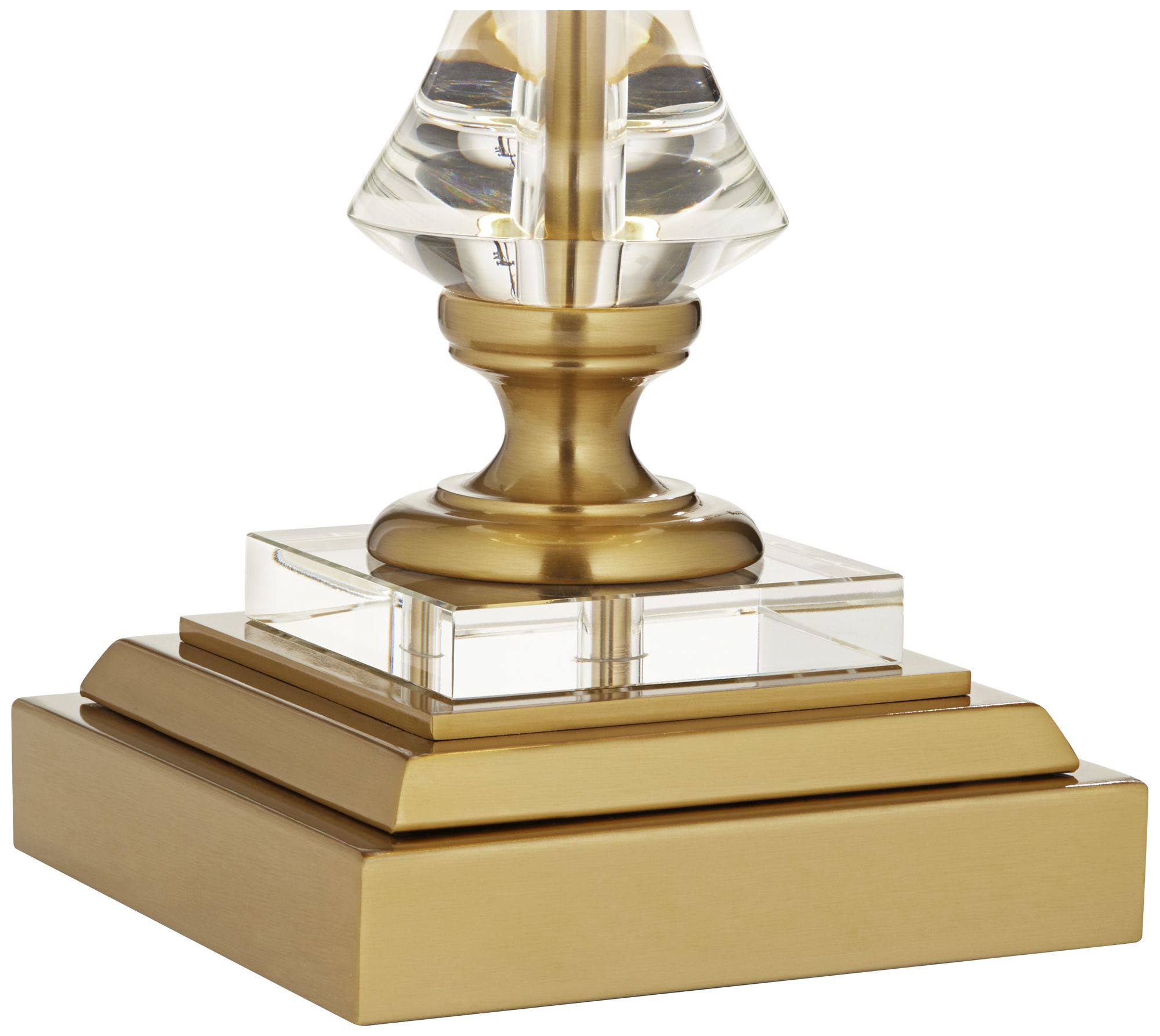 Image 7 Regency Hill Windsor 32" Gold and Crystal Traditional USB Table Lamp more views