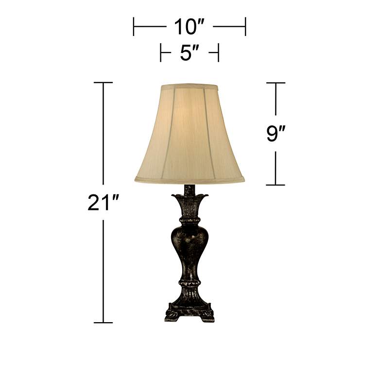 Image 6 Regency Hill Xavier 21" Bronze Urn Footed Base Traditional Table Lamp more views