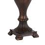 6_Regency Hill Xavier 21" Bronze Urn Footed Base Traditional Table Lamp more views