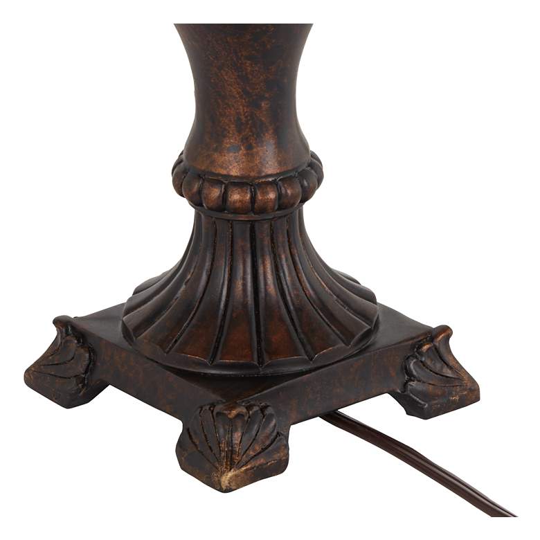 Image 7 Regency Hill Xavier 21" Bronze Urn Footed Base Traditional Table Lamp more views