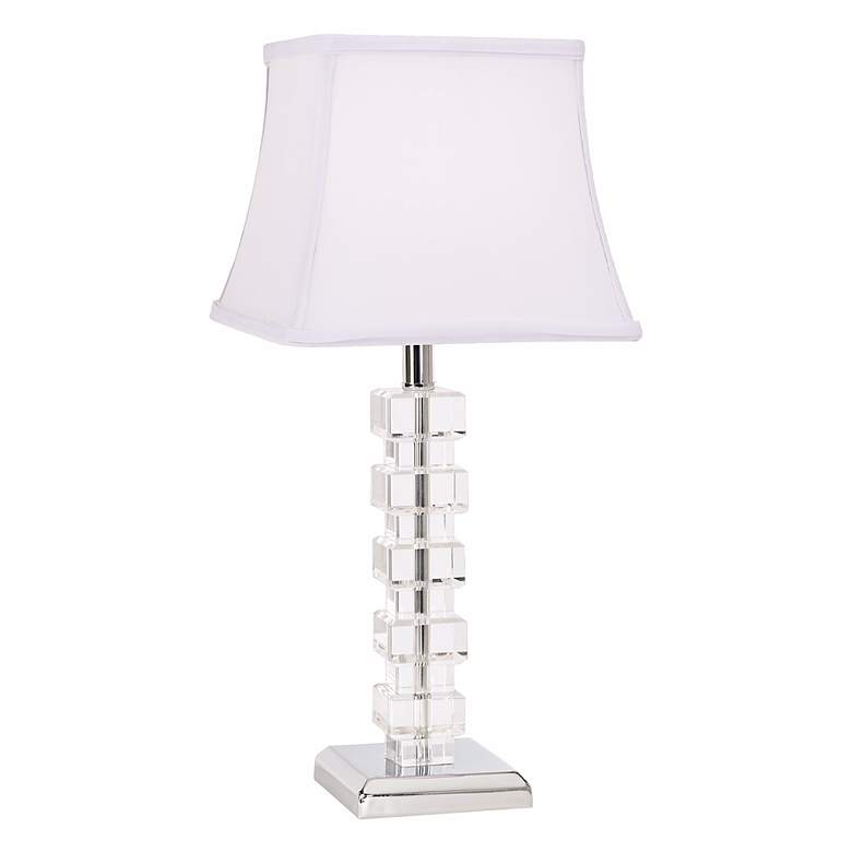 Image 1 Regency Stacked Crystal Cube Column Table Lamp