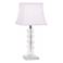 Regency Stacked Crystal Cube Column Table Lamp