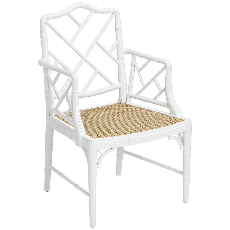 Image 1 Regency White Wood Armchair