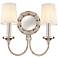 Regent 13 1/2" Wide Wall Sconce with Shades and Mirror