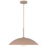 2_Regent 19" Wide Peach Dish Pendant Light