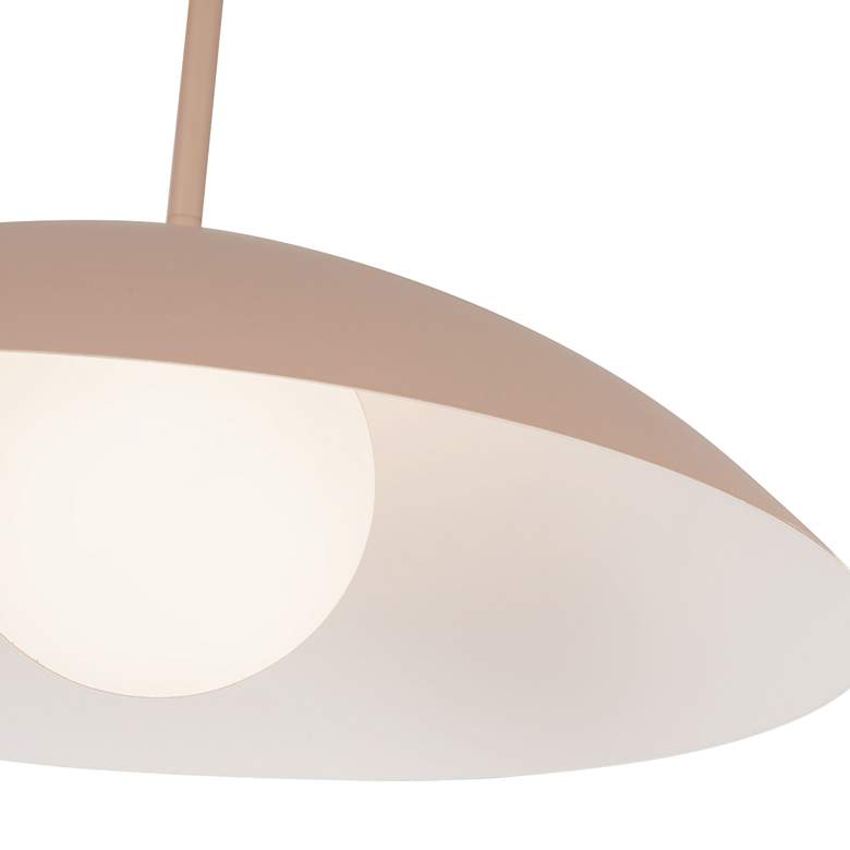Image 5 Regent 19" Wide Peach Dish Pendant Light more views
