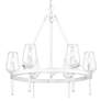 Thumbnail3 of Regent 25 5/8" Textured White Plaster 6-Light Chandelier With Clear Gl more views