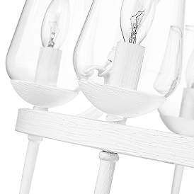 Image5 of Regent 25 5/8" Textured White Plaster 6-Light Chandelier With Clear Gl more views