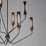 4_Regent 40"W Black and Antique Brass 8-Light LED Chandelier more views