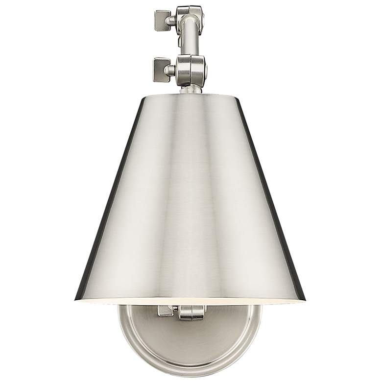 Image 6 Regent 7 1/2" High Brushed Nickel Adjustable Wall Sconce more views