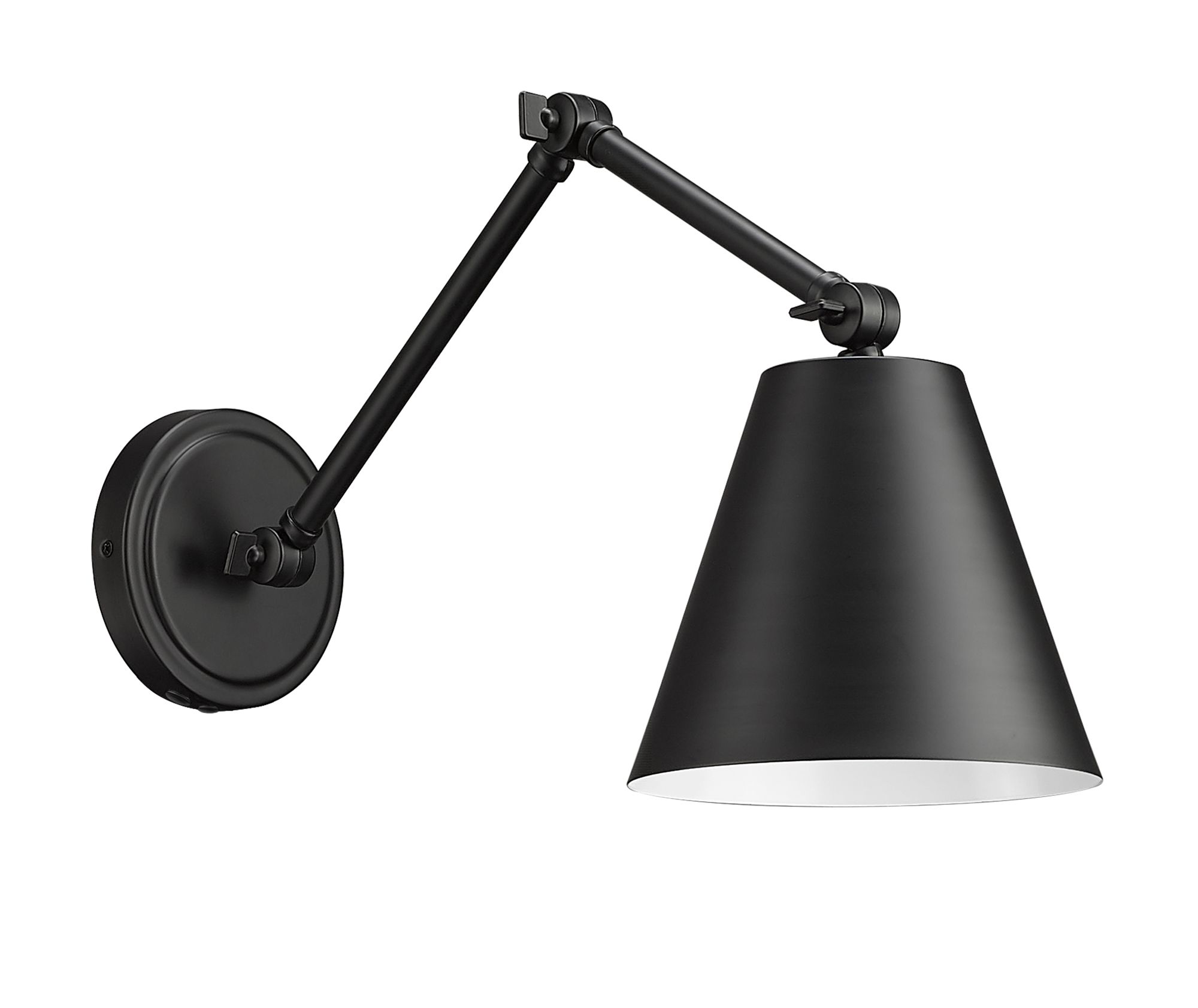 Regent by Z-Lite Matte Black 1 Light Wall Sconce in scene