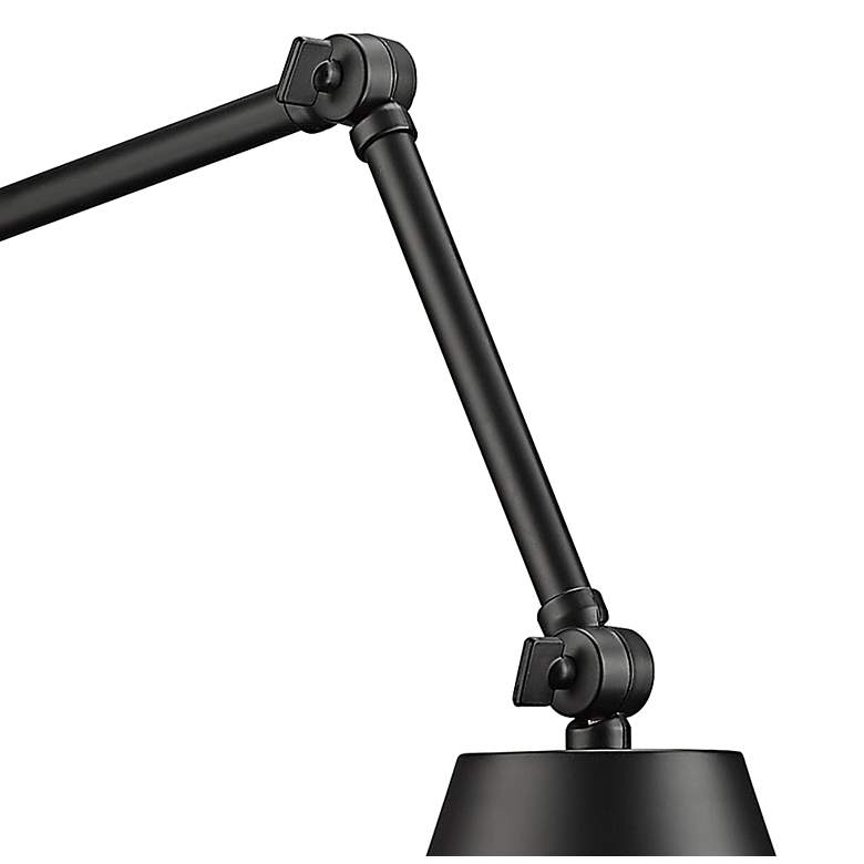 Image 6 Regent Matte Black Adjustable Arm Wall Lamp more views