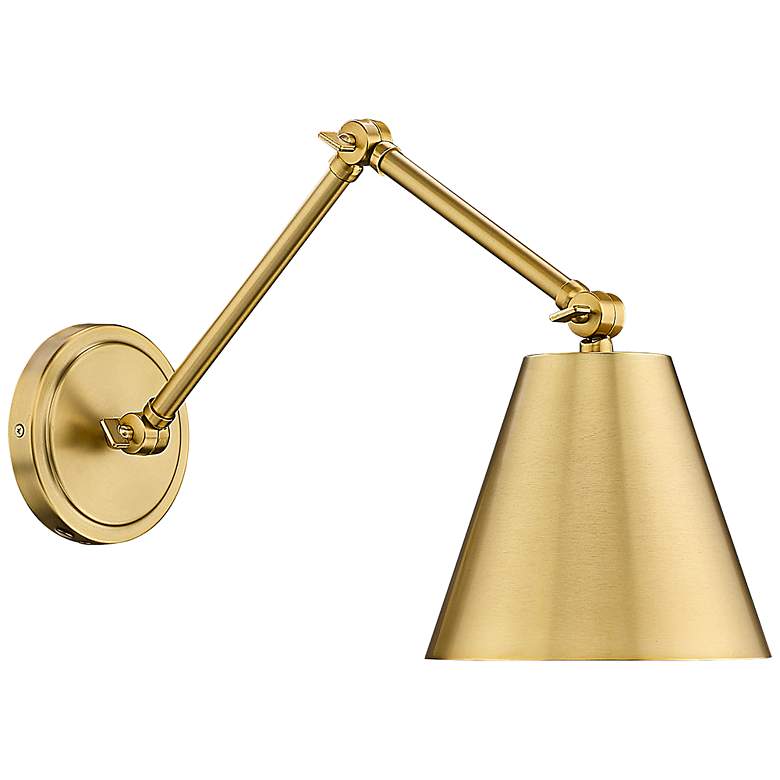 Image 3 Regent Modern Gold Adjustable Swing Arm Wall Lamp