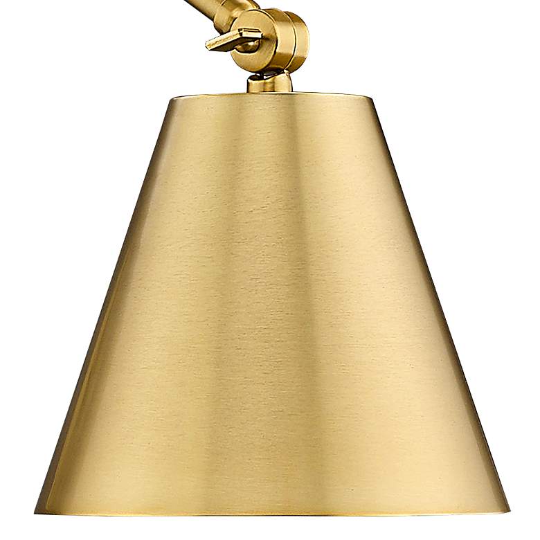 Image 4 Regent Modern Gold Adjustable Swing Arm Wall Lamp more views