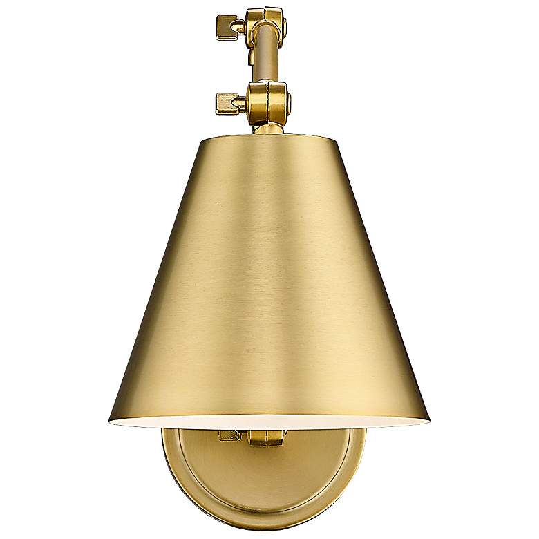 Image 5 Regent Modern Gold Adjustable Swing Arm Wall Lamp more views