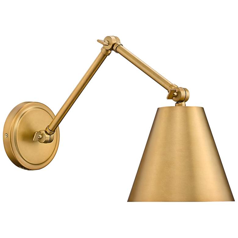 Image 1 Regent Rubbed Brass Swing Arm Wall Lamp