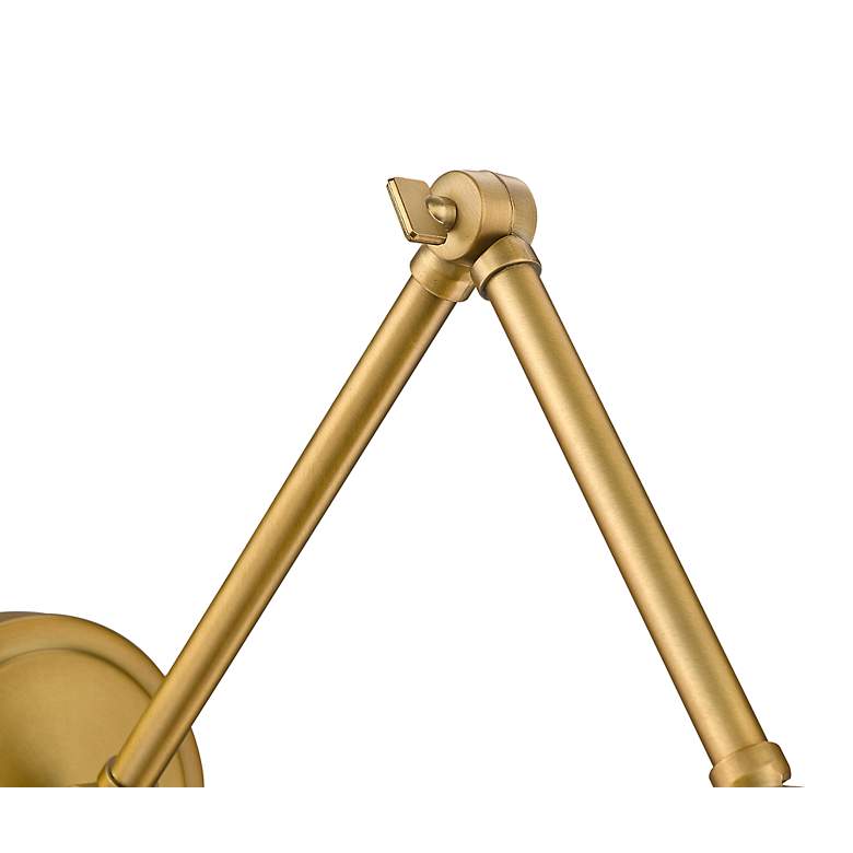 Image 6 Regent Rubbed Brass Swing Arm Wall Lamp more views