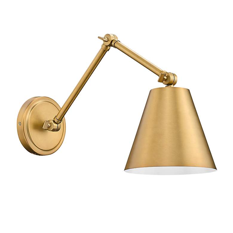 Image 7 Regent Rubbed Brass Swing Arm Wall Lamp more views