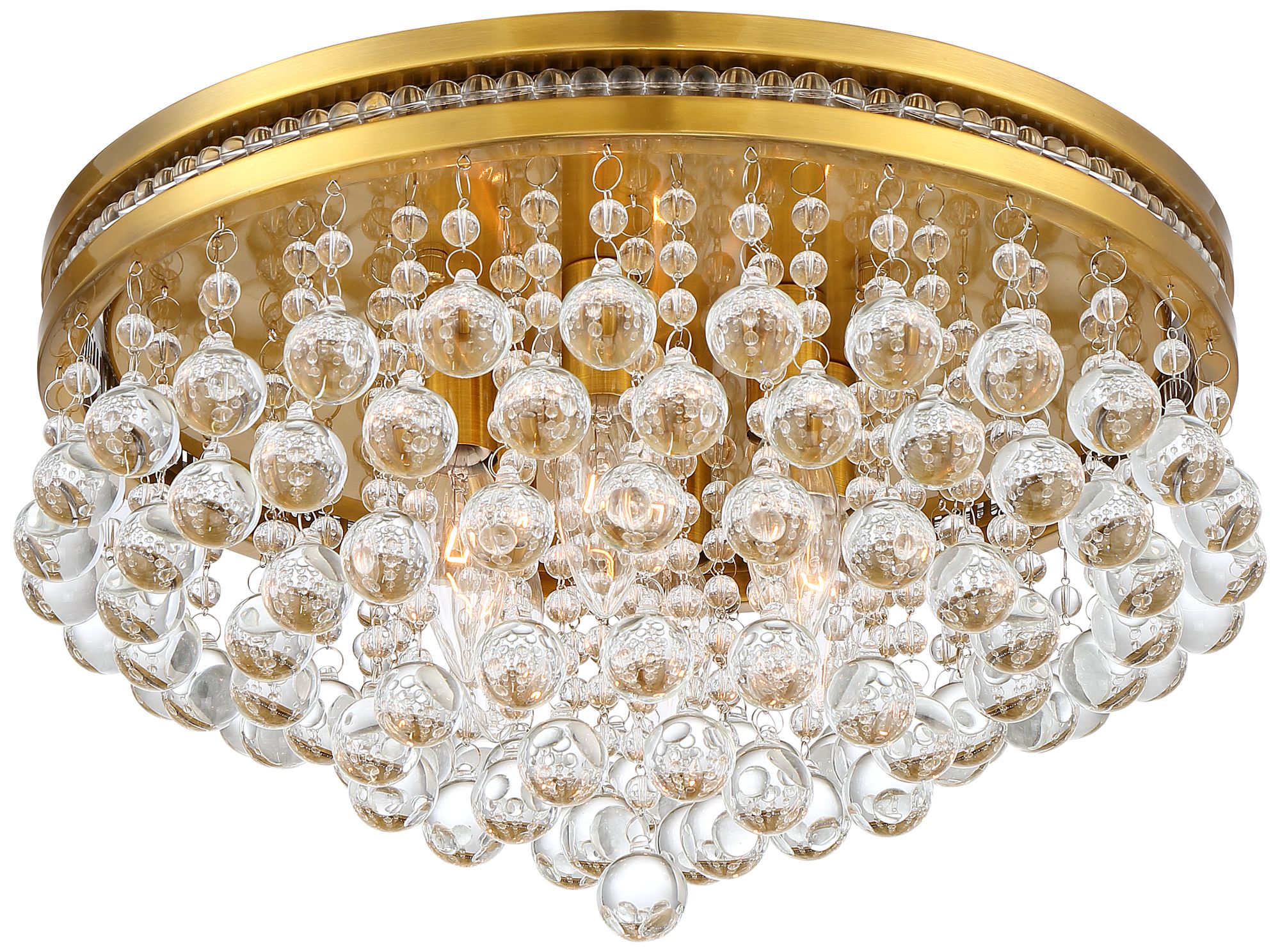 brass recessed spotlight with crystals