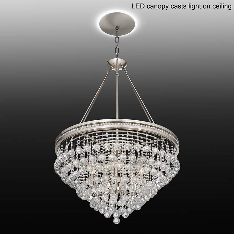 Image 1 Regina 28 inchW Crystal Chandelier with LED Canopy