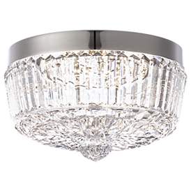 Image2 of Regina 8 1/4" Wide Polished Nickel Crystal LED Ceiling Light