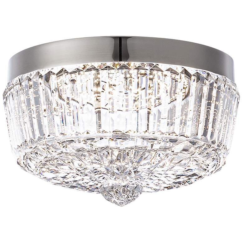 Image 2 Regina 8 1/4" Wide Polished Nickel Crystal LED Ceiling Light
