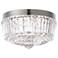 Regina 8 1/4" Wide Polished Nickel Crystal LED Ceiling Light