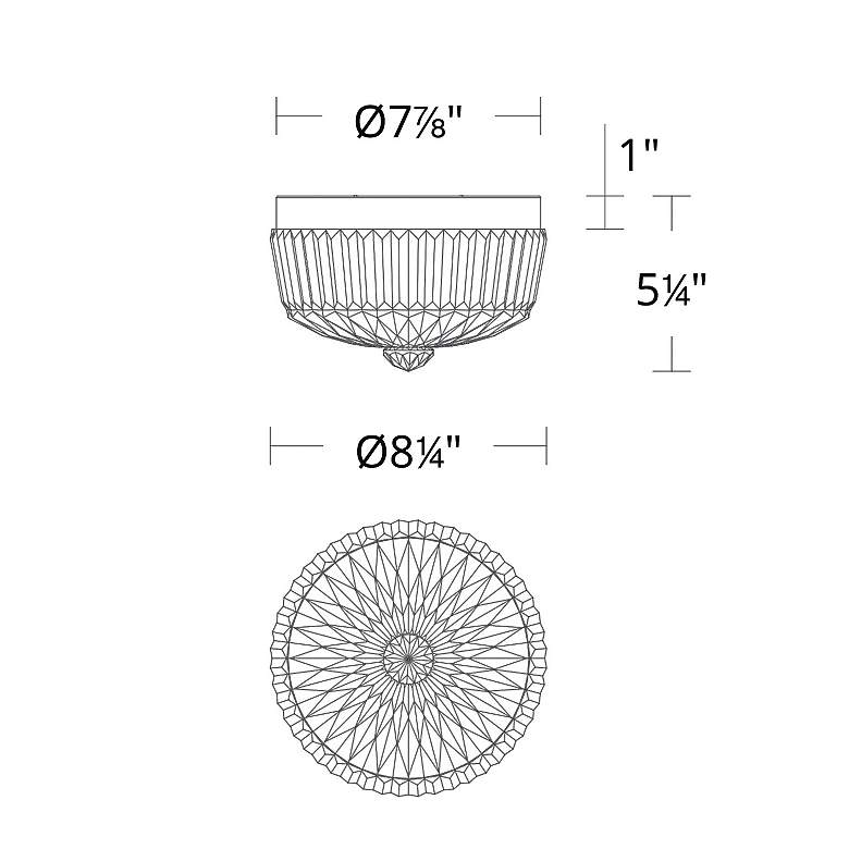 Image 4 Regina 8 1/4" Wide Polished Nickel Crystal LED Ceiling Light more views