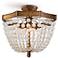 Regina Andrew 18" Wide Frosted Crystal Bead Semi Flush Mount