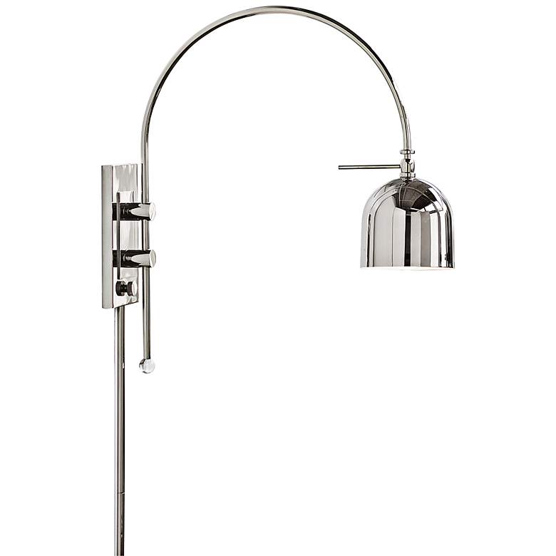 Regina Andrew 21&quot; Modern Silver Arc Plug-In Wall Sconce