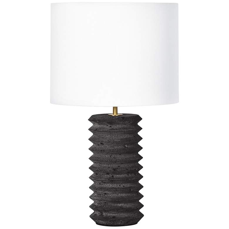 Image 1 Regina Andrew 22 1/2" Modern Noir Black Column Accent Table Lamp