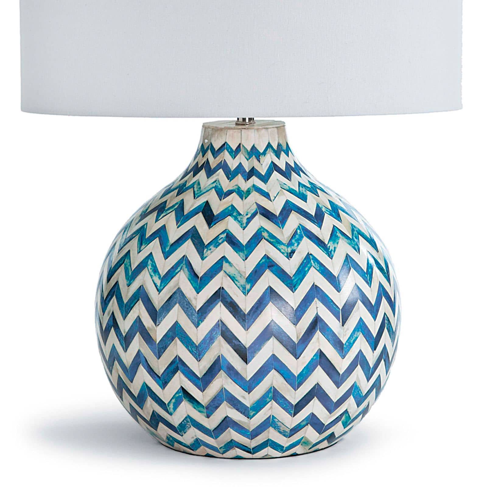 Image 5 Regina Andrew 26 1/2" Indigo Bone Chevron Jug Table Lamp more views