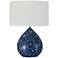Regina Andrew 26" High Modern Sirene Deep Indigo Bone Table Lamp