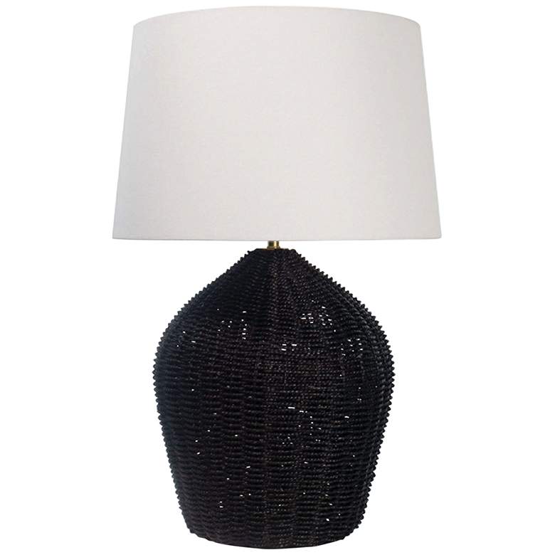 Image 1 Regina Andrew 28" High Georgian Black Rattan Table Lamp