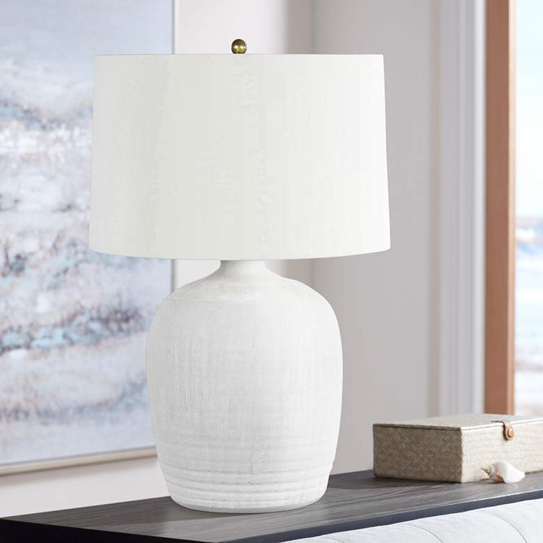 Image 1 Regina Andrew 28" High Phoenix White Ceramic Jug Table Lamp