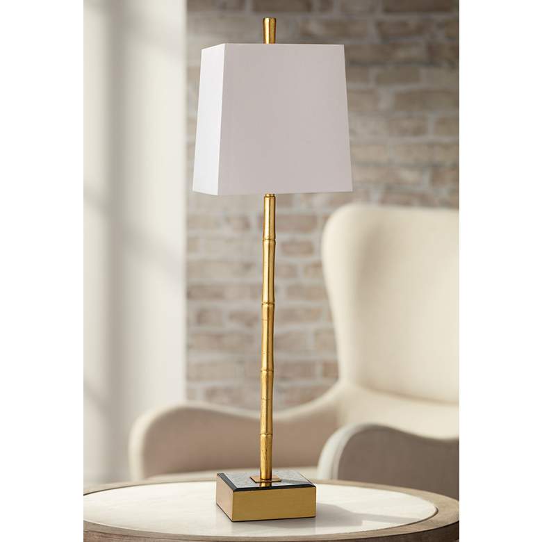 Image 1 Regina Andrew 29 1/2" Sarina Gold Leaf Buffet Table Lamp