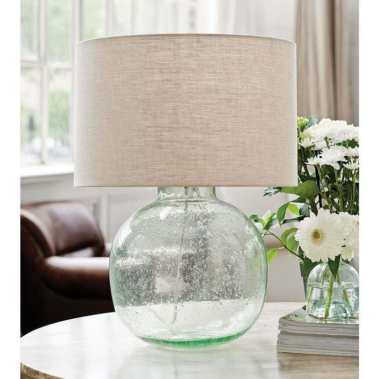 Image 1 Regina Andrew 30 inch Recycled Seeded Green Glass Vessel Table Lamp