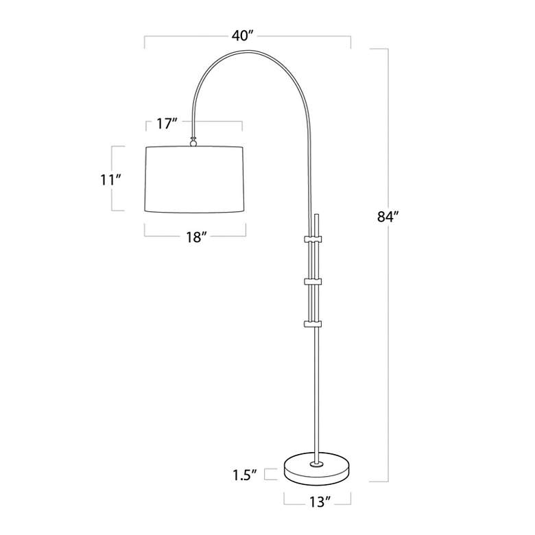 Image 7 Regina Andrew 84" High Oil-Rubbed Bronze Arc Floor Lamp more views