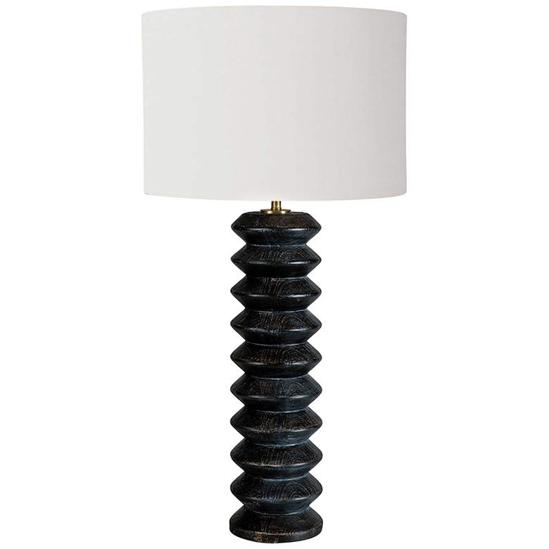 Image 1 Regina Andrew Accordion 33" High Modern Ebony Black Wood Table Lamp
